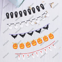 KSCRAFT Halloween Garlands Cutting Dies Stencils for DIY Scrapbooking Decorative Embossing DIY Paper Cards Halloween Garlands