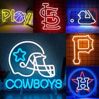 Lusy Store LLC Cowboys Football Neon Wall Decor LED Sign Neon Sign Bedroom Boys Home Bar Club Party Neon Sign