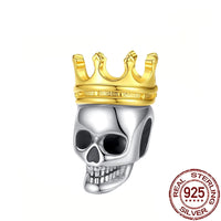 Gothic 2025 Charms 925 Sterling Silver Halloween Nightmare Skull Skeleton Beads Fit Snake Chain Bracelet Necklace DIY Jewelry OMT055
