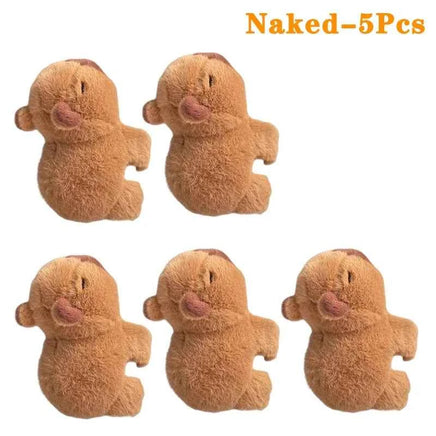 1-20PCS Rytanda Capybara Clap Circle Toys Slap Snap Wrap Wristband Bracelet Capybara Plush Hand Ring Fun Pop Circles Kids Gift Naked-5PCS
