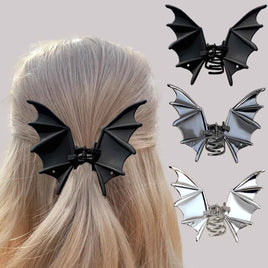 Halloween Party Cool Bat Lady Metal Hairpin Punk Style Ball Party Braiding Small Design Shark Clip Dress up Hair Accessories