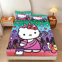 Hello Kitty Fitted Sheet Suitable For Children And Adults Home Decor 9