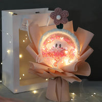 Pink Star Kirby Plush Bouquet Stuffed Plush Flower Bouquet Room Decor Girl Friend Birthday Gifts Black