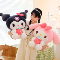 Lusy Store 25CM Plushies Sanrio My Melody Plush Dolls Toys My Melody Strawberry Stuffed Animals Plush Toy Home Decor Girl Birthday Gift 