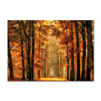Autumn Decoration Canvas Poster Yellow Leaves Fall View Wall Art Print Pumpkin Painting Halloween Picture Living Room Home Decor 4