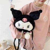 24 Styles Sanrio Plush Doll Kawaii Cinnamorol Plush Stuffed Backpack Girl's Cartoon Bag Gift Bag Girlfriend Child Birthday Gift