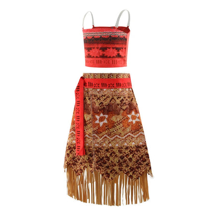 Girl Costume for Girls Moana Dress Kids Princess Dress with Necklace Halloween Costumes Party Baby Children Vaiana Outfit