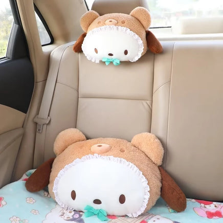 Lusy Store Cute Kuormi My Melody Headrest Anime Cushion Car Seat Game Chair Stuffed Japanese Style Pillow Sofa Bed Plushies Birthday Gifts 