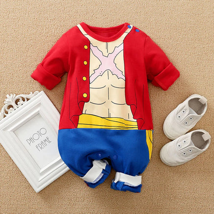 Baby Girl Boy Costume Anime Clothes Newborn Romper Infant Luffy Akatsuki Vegeta Cosplay Jumpsuit Halloween 0-18M 14
