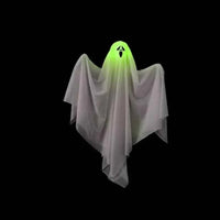 1-10PCS Halloween Scary LED Lights Glowing Hanging Ghost Venue Setting Horror Door Hanging Haunted House Props Halloween Props Green