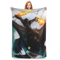 How to Train Your D-ragon Blankets Flannel Novelty Breathable Throw Blanket for Bedspread Spring Autumn 15