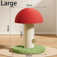 Cute Cat Scratch Board Kitten Climbing Mushroom Protecting Furniture Funny Cat Grinding Claw Toy Durable Sisal Scratching Board Large CHINA