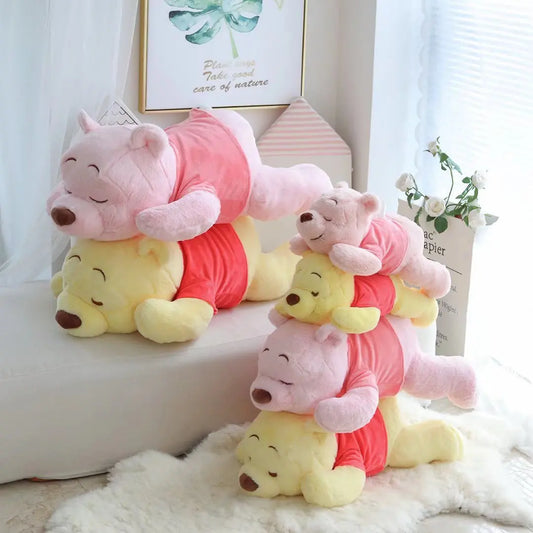 Lusy Store LLC Winnie the Pooh Plush Doll Kawaii Bear Lovely Car Decor Stuffed Doll Sofa Cushion Bedside Pillow Gift Plush