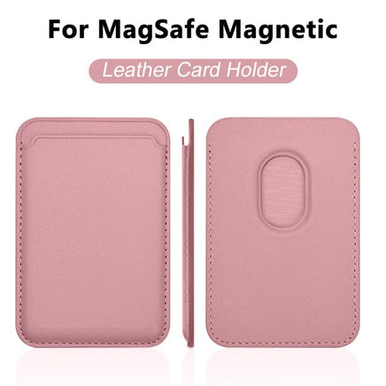 For Magsafe Magnetic Wallet Phone Case For iPhone 14 13 12 Pro Max Leather Card Holder Bag Pink