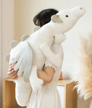 Lusy Store LLC Dragon Plush Toys Stuffed Dinosaur Flying Wings White Pink Green Blue Dragons Birthday Gift for Boy Plush