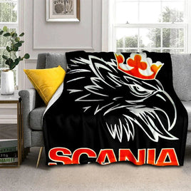 3D S-Scania Top Class Truck Cartoon Soft Blankets,Throw Blanket Comfortable Blanket for Picnic Beds Sofa Home Bedroom Lusy Store