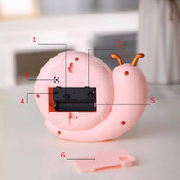 Children's Cute Alarm Clock Cartoon Snail Small Bedroom Home Wall Decor Hanging Table Clock