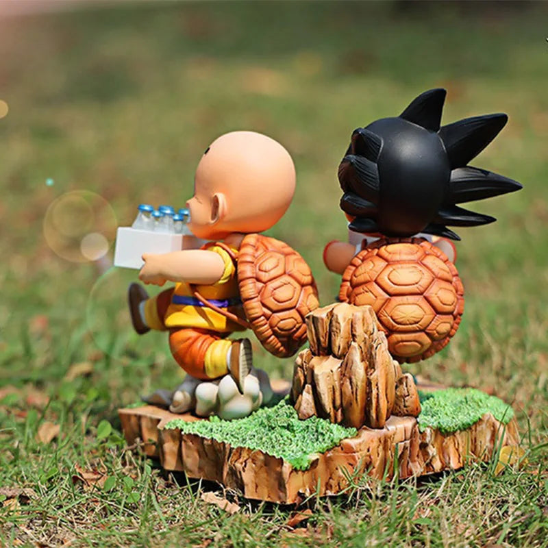 Lusy Store LLC Dragon Ball Figure Goku and Krillin Milk Delivery Model Action Figures Periphery Doll PVC Model 15cm Action Figure