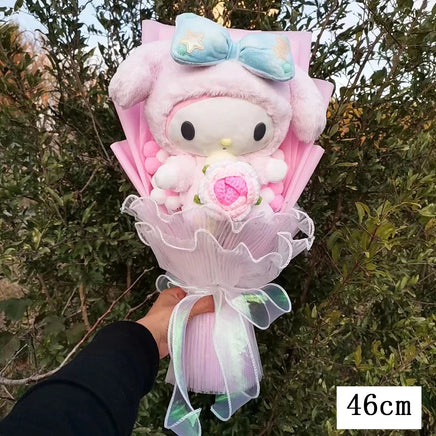 Kuromi My Melody Hello Kitty Cinnamoroll Plush Bouquet Valentine's Day Christmas Graduation Holiday Gift My Melody-12