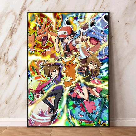 Pokemon Canvas Prints Wall Art Home Classic Children's Bedroom Decor Gifts Kid Action Figures Modular Painting Cartoon Character Lusy Store