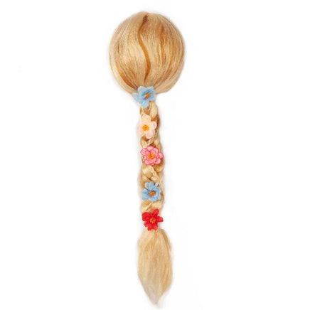 Girl Princess Elsa Anna Wig Kid Halloween Party Carnival Disguised Belle Wednesday Mermaid Rapunzel Aurora Snow White Ariel Hair Rapunzel