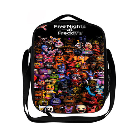 Game F-five N-nights at F-freddy's Child School Backpack with Lunch Bags ,Pencil Bags ,School Bags for Boys Girls XHOO3-CB-0101-A5