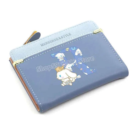 Cute Cinnamoroll Wallets Women Coin Purse Cartoon Sanrios Anime Pu Casual Money Bag Clutch Card Holder Wallet with Buttons Gift kt1085