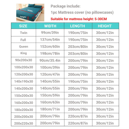 1pc 3D Air Fabric Thick Mattress Cover, 100% Waterproof Mattress Protector, Soft and Breathable Fitted Bed Sheet (No Pillowcase) Lusy Store