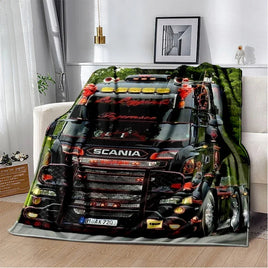 3D S-Scania Top Class Truck Cartoon Soft Blankets,Throw Blanket Comfortable Blanket for Picnic Beds Sofa Home Bedroom Lusy Store