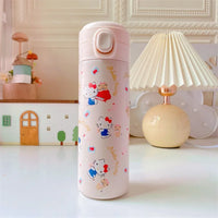 Sanrio Hello Kitty Kuromi Melody Cartoon Stainless Bounce Cup Creative Trending Student Water Bottle Large Capacity Thermos Cup 20 420ML