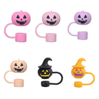 1-19pcs Cartoon 3D Halloween Series Stanley Straw Covers Reusable 10mm Straw Topper Compatible With Dust-Proof Straw Tips Lid 6pcs 2 CHINA
