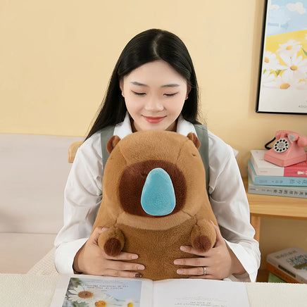 Lusy Store LLC Snot Capybara Plush Toy Kawaii Simulation Animal Cute Plush Soft Stuffed Doll Throw Pillow Large Size Gift Plush