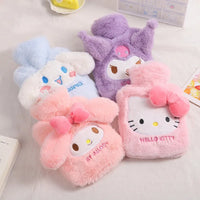 Lusy Store 500ml Sanrio Plush Hot Water Bag Kawaii Hello Kitty Kuromi Cinnamoroll Melody Reusable Heating Hot Water Bottle Christmas Gift 