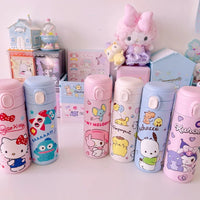Sanrio Hello Kitty Kuromi Melody Cartoon Stainless Bounce Cup Creative Trending Student Water Bottle Large Capacity Thermos Cup