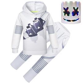 Children Halloween Costumes Anime Marshmello Plush Game Kids Cosplay Clothing Boys Girls Jumpsuit Cartoon Mardi Gras Gift1651 2