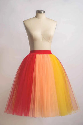Rainbow Tutu Skirts For Women Layered Tulle Petticoat Underskirt Birthday Party Skirt Girls Colorful Halloween Costumes