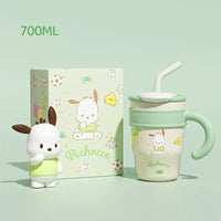 Sanrio Hello Kitty 700/1200ml Stanley Cup Large Capacity Cute Straw Insulated Cup My Melody Cartoon Child Stainless Cup Gift