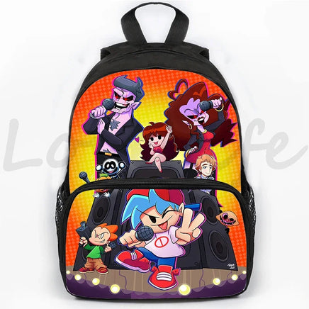 Fnf Game Friday Night Funkin Backpack for Boys Girls 3D Anime School Backpacks Children Bookbag 16 Inch Travel 9