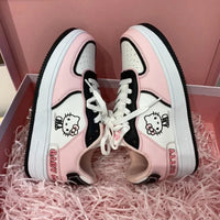 Hello Kitty Cute Pink Sneakers for Women - Harajuku Skateboard Shoes Pink