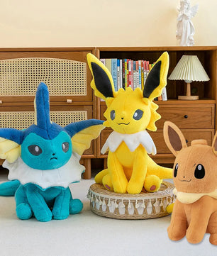 Lusy Store LLC Pokemon Eevee Soft Hug Series Stuffed Plush Doll Toy Vaporeon Eeveelution Flareon Jolteon Pet Elves Gift Plush