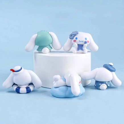 5pcs Cinnamoroll Anime Action Figures (4cm) - Kawaii Tabletop Model Gifts