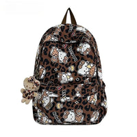 Hello Kitty Large Capacity Backpack New Cartoon Accessories Middle School Students Back To School Anime Printed School Bag 42x29x12cm