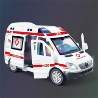 1:32 Mini Car Diecast Ambulance Fire-Truck Policecar Model Sound And Light Vehicle Simulation Collection Gifts Toys Boys Lusy Store