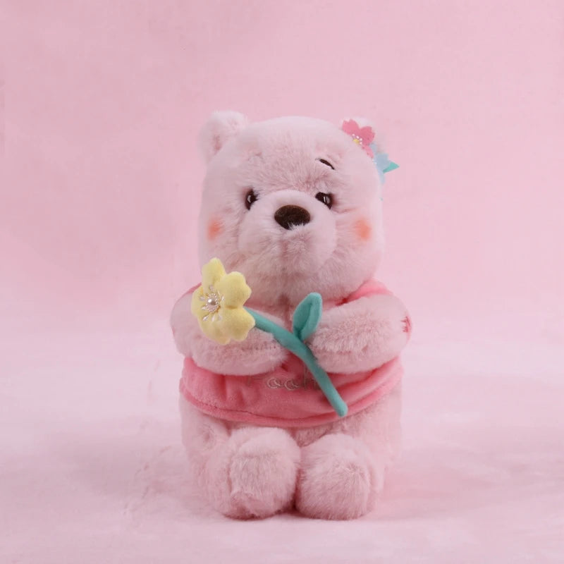 Lusy Store LLC Pink Sakura Winnie Bear Hom Decor Stuffed Dolls Cartoon Animals Plush Toys Cute Perfumed Plush Bear Dolls Stuffed Animal