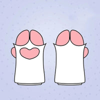Unisex Cosplay Gloves Cartoon Sheep Hoof Shape Plush Gloves Halloween Mittens Furry Cuffs Gloves for Carnivals Party 7