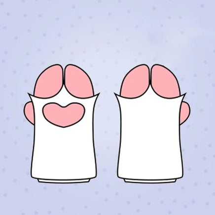Unisex Cosplay Gloves Cartoon Sheep Hoof Shape Plush Gloves Halloween Mittens Furry Cuffs Gloves for Carnivals Party 7
