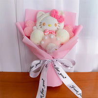 Hello Kitty Plush Bouquet Anime Rose Soap Flowers Home Wedding Decoration Christmas Valentine's Day Gift