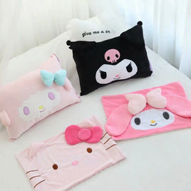 Lusy Store Sanrio Cute Kuromi Pillowcase Kawaii Anime My Melody Plush Pillow Cover Girly Lovely Pillow Home Decor Gifts For Girl 40x60cm 