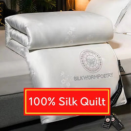 100% Mulberry silk with warm  thickened quilt core 5kg winter comforter cotton cover spring autumn home quilt luxury blanket Lusy Store