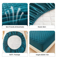 1pc 3D Air Fabric Thick Mattress Cover, 100% Waterproof Mattress Protector, Soft and Breathable Fitted Bed Sheet (No Pillowcase) Lusy Store